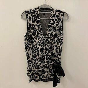 Ann Taylor sleeveless wrap shirt